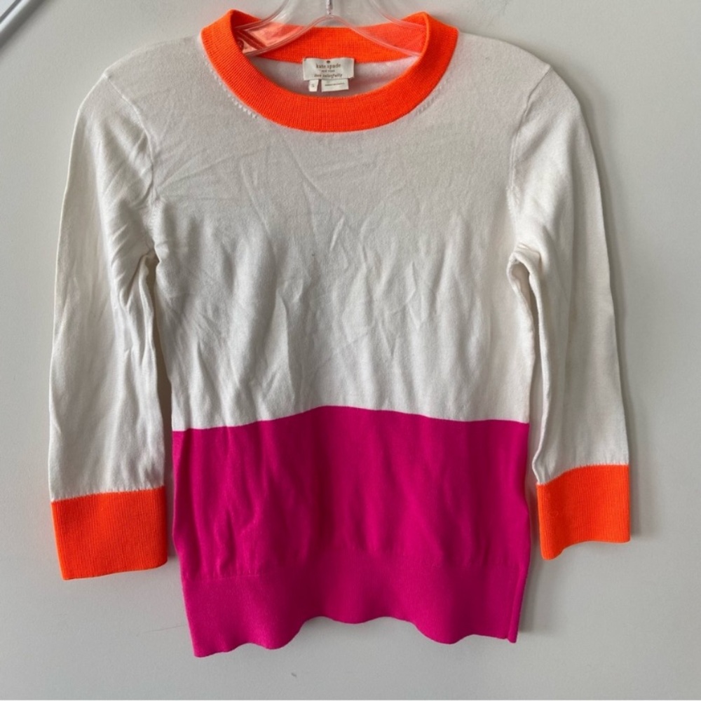 Kate Spade neon colorblock sweater